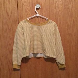Mustard Yellow Sweater Crop-Top